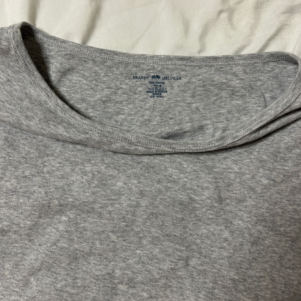 Brandy Melville Gray Short Sleeve Tee